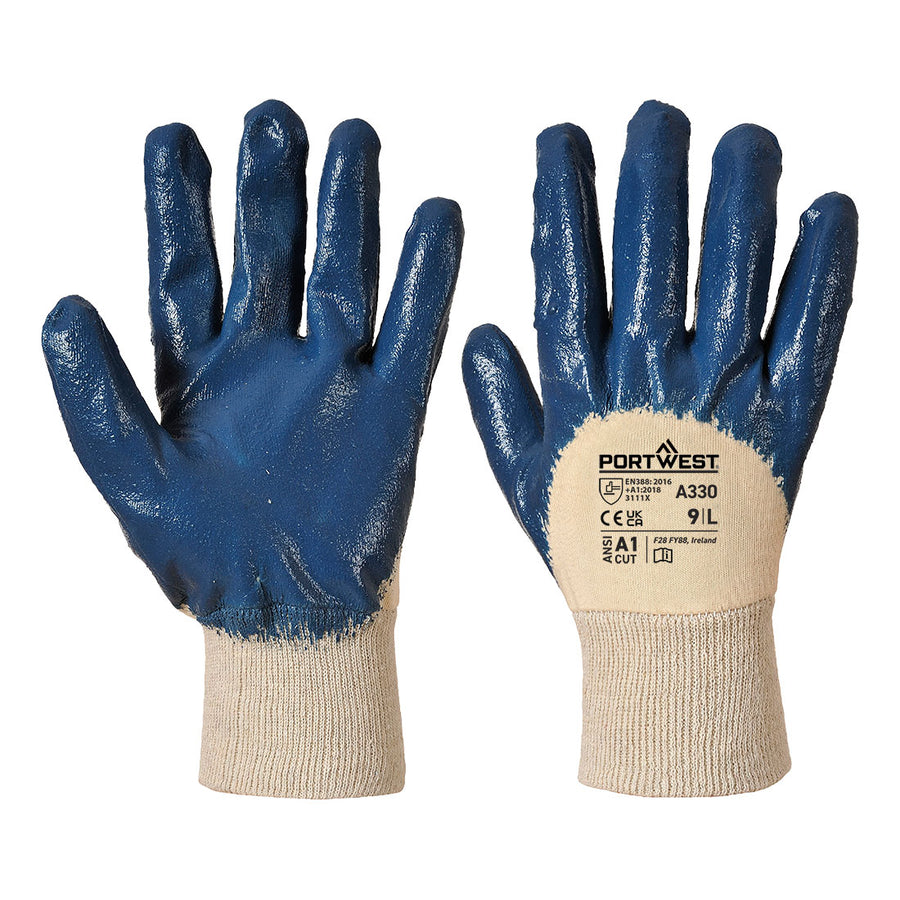 Nitrile Light Knitwrist Glove