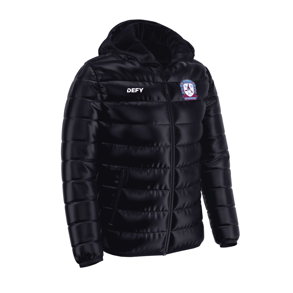 St Dominics FC Navy Puffer Jacket Adults - Defy.ie