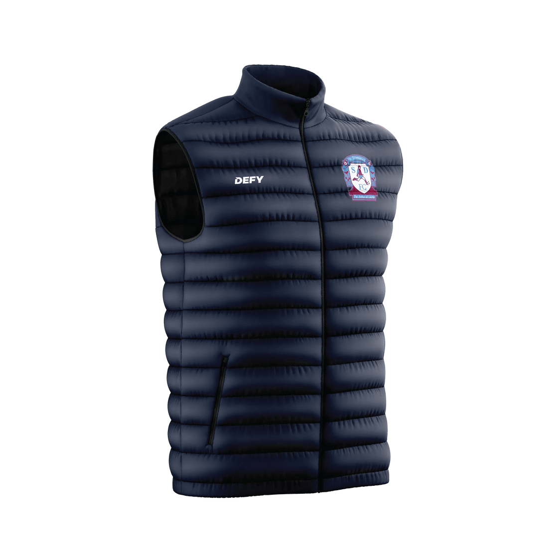 St Dominics FC Navy Gilet Kids - Defy.ie