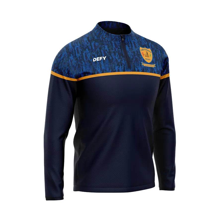 Kilkerley Defender 1/4 Zip Top - Royal/Amber - Mens - Defy.ie