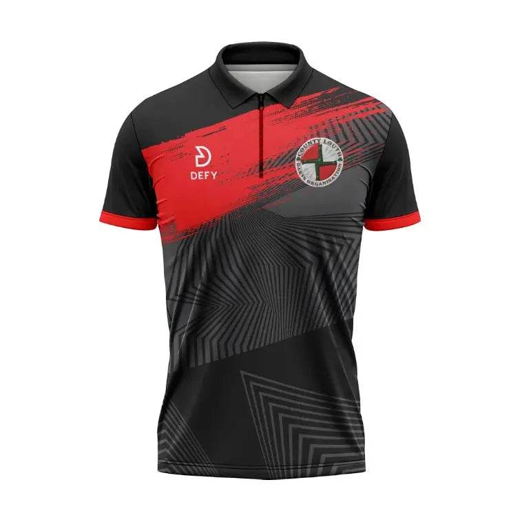 Louth Darts Polo Shirt 1 - Red/Black - Defy.ie