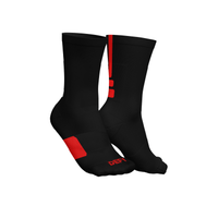 LGFA Training Midi Socks Black and Red - Defy.ie