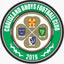 Coalisland Bhoys FC logo featuring four heraldic shields in a clover layout, green ring, and 2019.