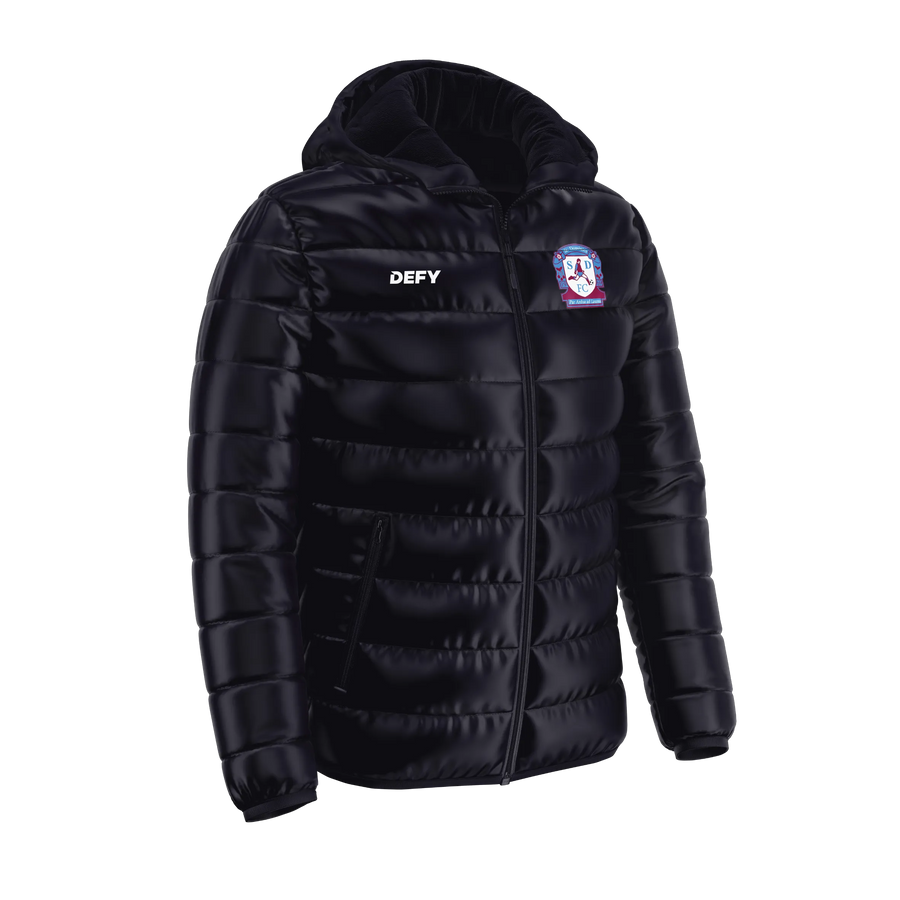 St Dominics FC Navy Puffer Jacket Kids - Defy.ie