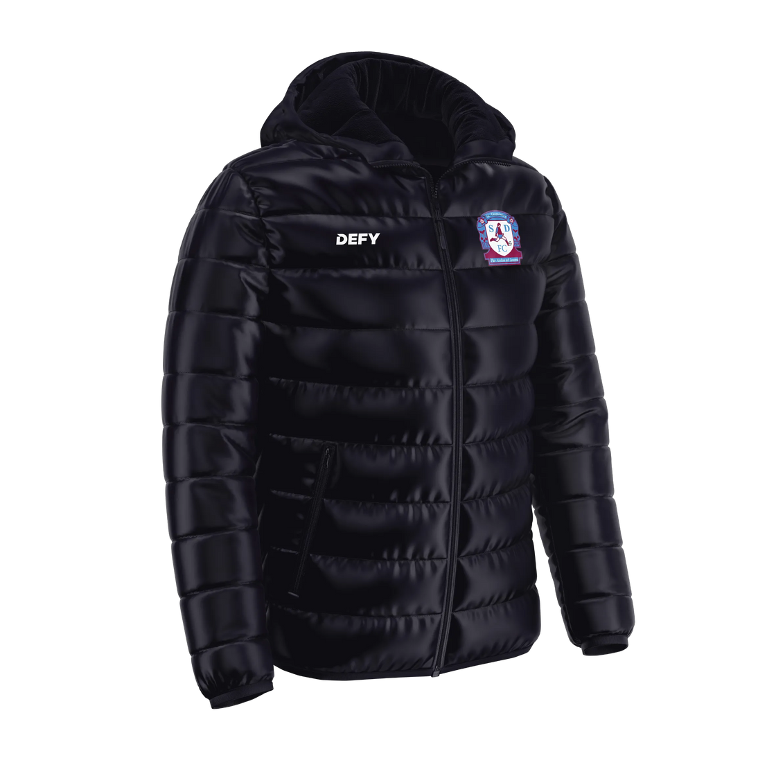 St Dominics FC Navy Puffer Jacket Kids - Defy.ie