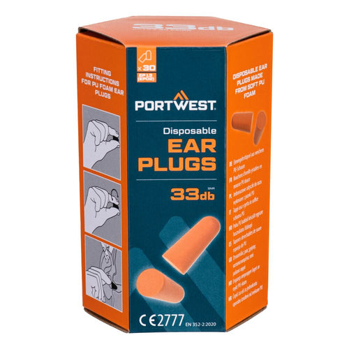 PU Foam Ear Plugs  (30 Pairs)