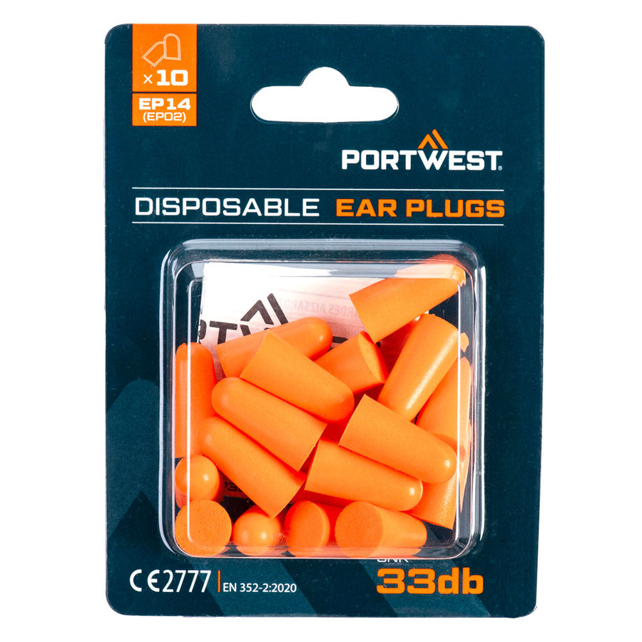 PU Foam Ear Plugs  (10 Pairs)