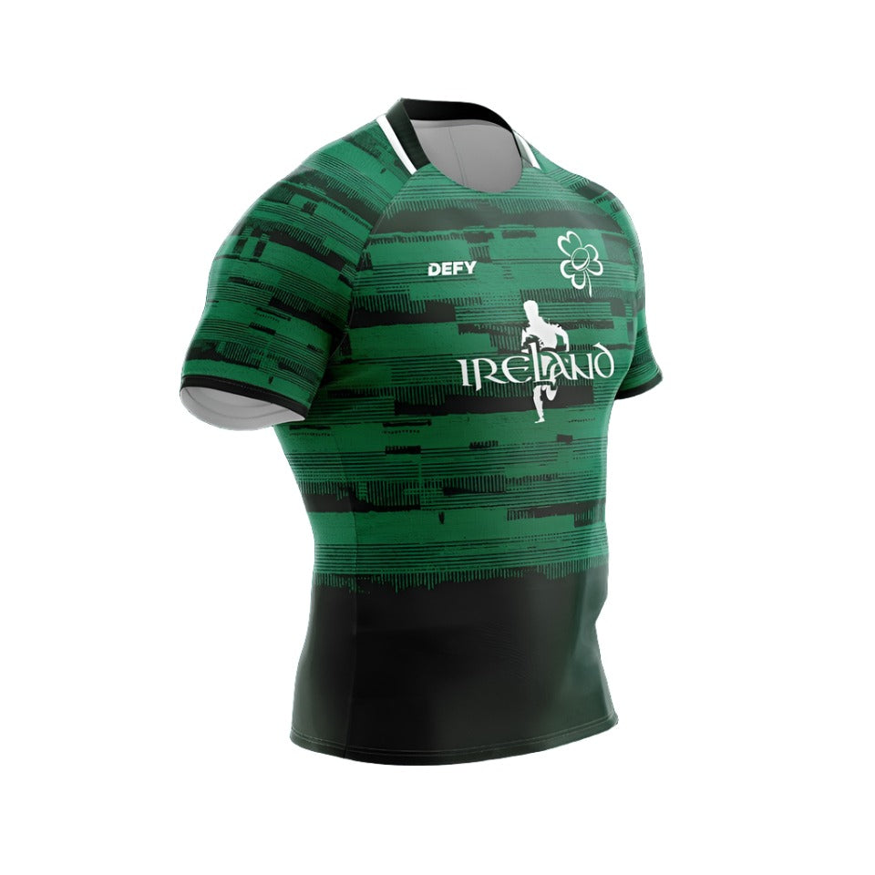 IRELAND RUGBY JERSEY GREEN BLACK - MENS