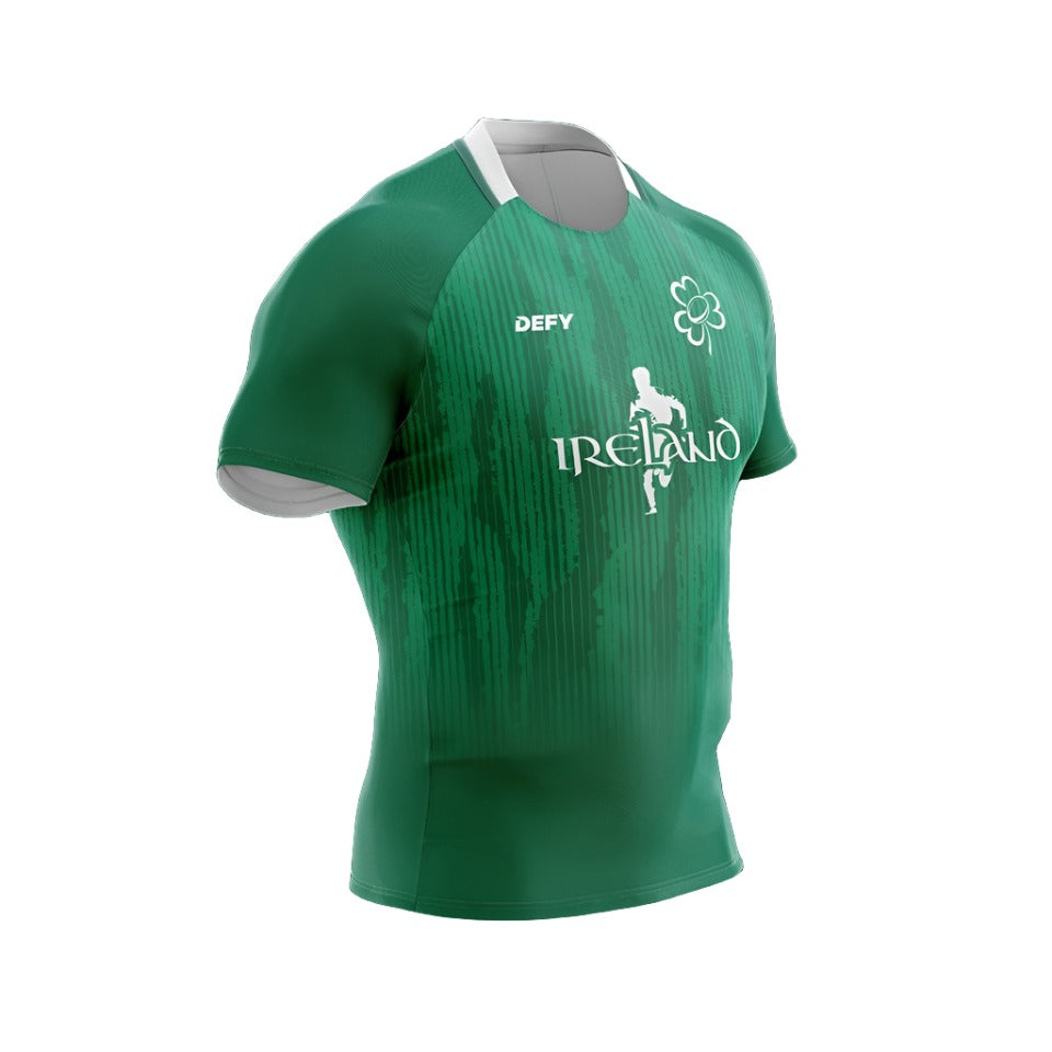 IRELAND RUGBY JERSEY GREEN WHITE - MENS