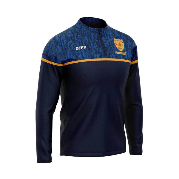 Kilkerley Defender 1/4 Zip Top - Royal/Amber - Mens - Defy.ie