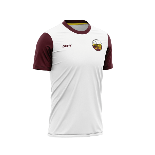 Maroon & White Pod White Training Jersey Kids - Defy.ie