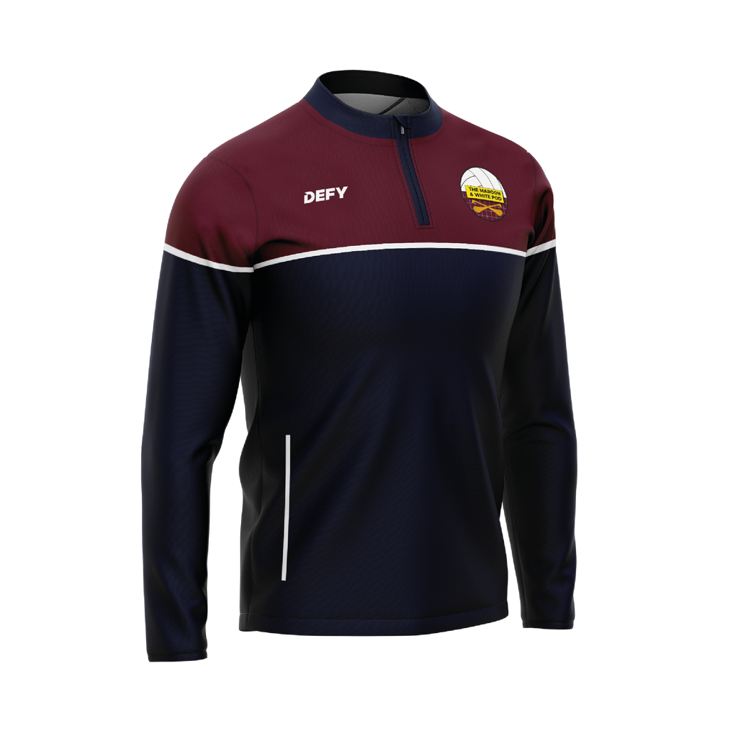Maroon & White Podcast Adults 1/4 Zip