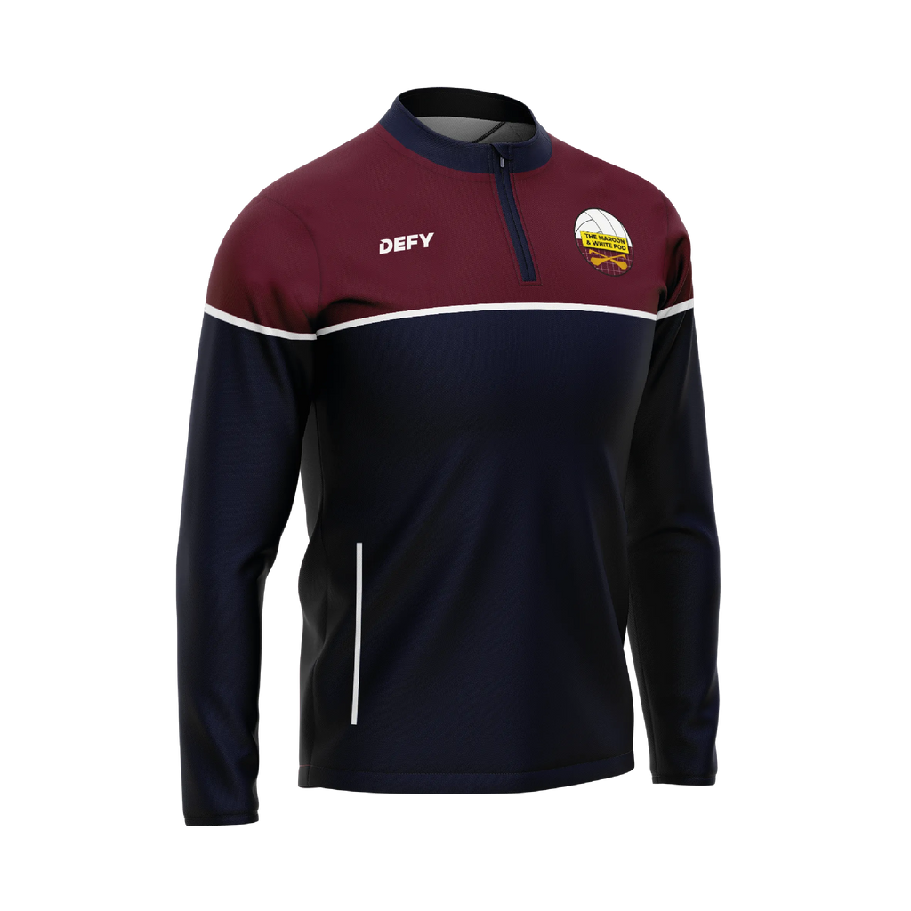 Maroon & White Podcast Kids 1/4 Zip