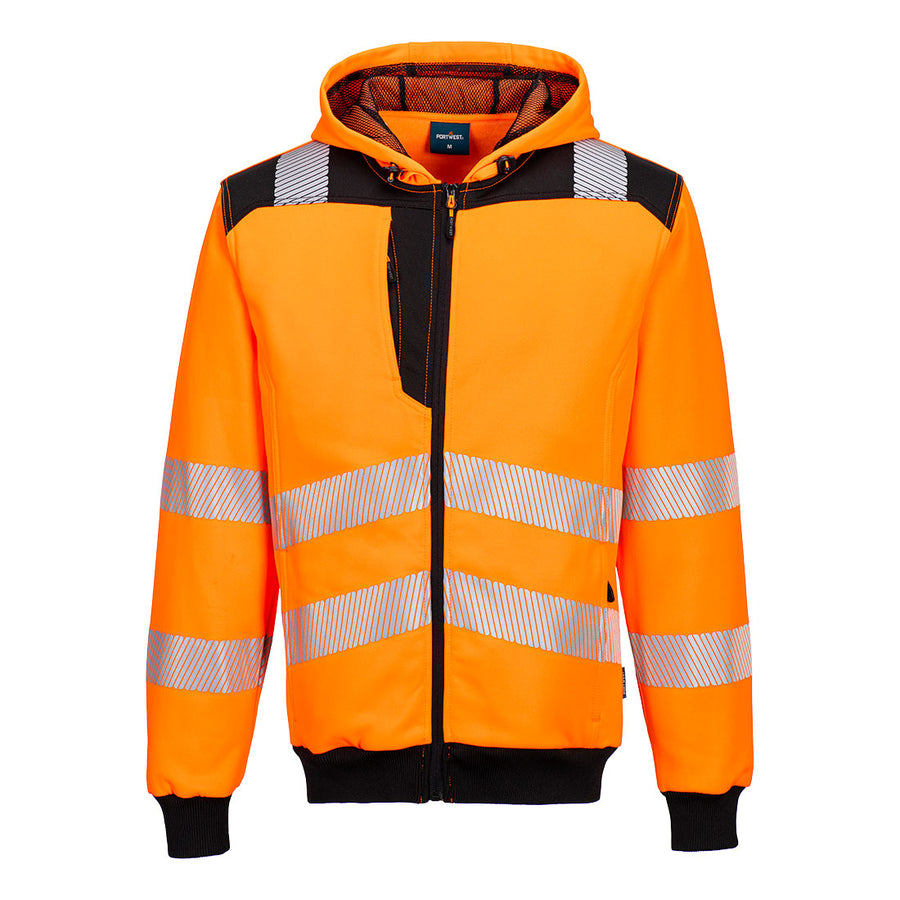 PW3 Hi-Vis Zip Front Hoodie
