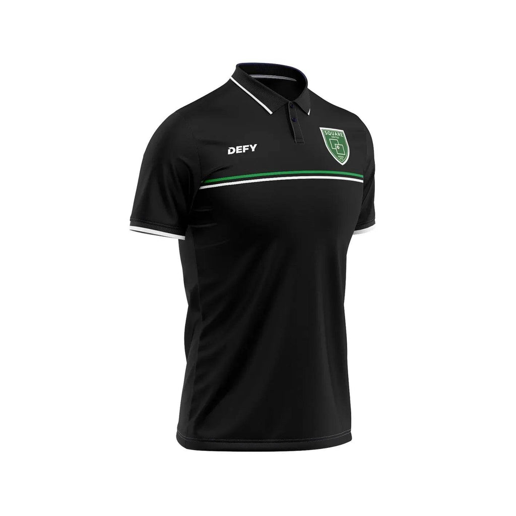 Square Utd Printed Polo - Black - Adults - Defy.ie