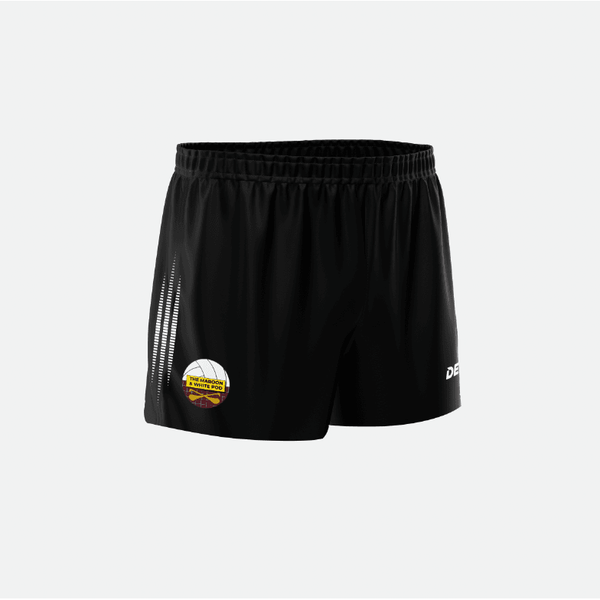 Maroon & White Podcast Adults Shorts - Defy.ie